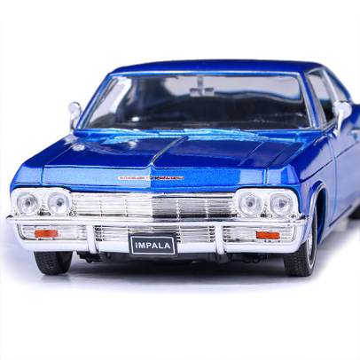 Macheta auto Chevrolet Impala SS396 Tuning 1965 scara 1:24 albastru