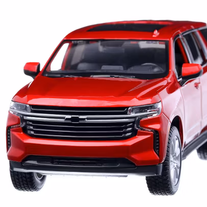 Macheta Chevrolet Tahoe 2021 – roșu – scara 1:24 – SUV Maisto - vedere din fata