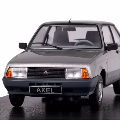 Macheta Citroen Axel 12 TRS 1990 Gri 1:18 Triple 9 – Compacta Franco-Romana in Miniatura-2