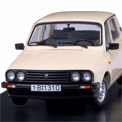 Macheta auto Dacia 1310 TLX 1991 bej scara 1:18 Triple 9 editie limitata - vedere din fata