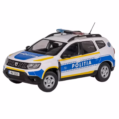 Macheta auto Dacia Duster Politia Romana 2021 1:18