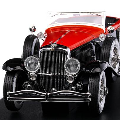 Macheta auto Duesenberg J Rivierra Phaeton 1934, scara 1:18, negru cu portocaliu, Matrix