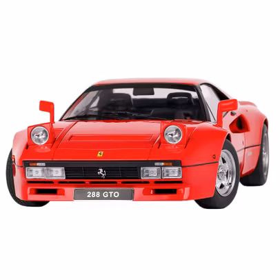Macheta auto Ferrari 288 GTO rosu 1:12 KK Scale - vedere frontala