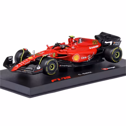 Macheta auto Ferrari F1-75 No.55 C.Sainz F1 2022 scara 1:43 Bburago