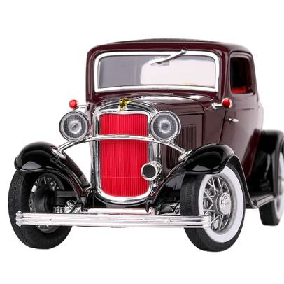 Macheta auto Ford 3 Window Coupe 1932 visiniu cu negru 1:18