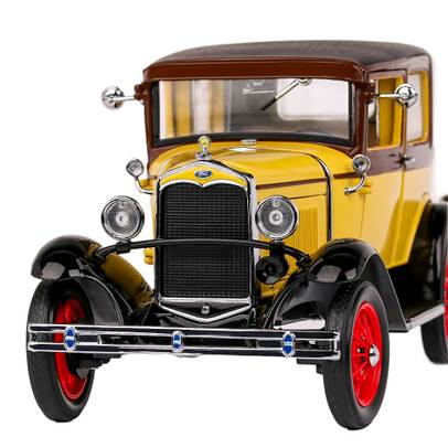Macheta auto Ford Model A Tudor 1931 galben 1:18