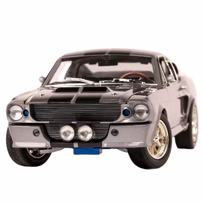 Macheta auto Ford Mustang Shelby Eleanor GT500 1967 gri cu dungi negre 1-18
