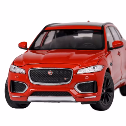 Macheta Jaguar F-Pace 2016 Rosu 1:24 Welly - vedere din fata