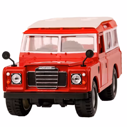 Macheta auto Land Rover Series III 1985 rosu 1:24