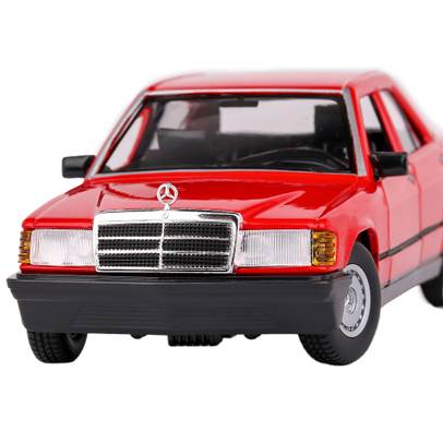 Macheta auto Mercedes 190 E (W201) 1987 rosu 1:24