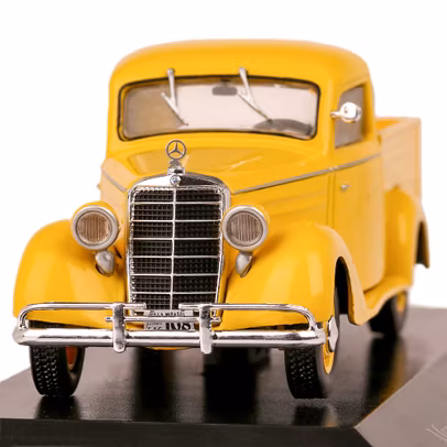 Macheta auto Mercedes-Benz 170D Pick-up 1954 galben 1:43-1