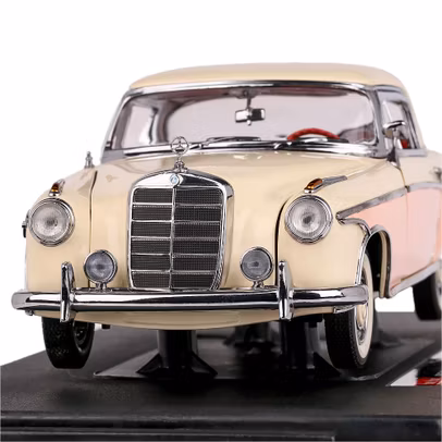 Macheta auto Mercedes-Benz 220 SE Coupe 1958 W128 crem-roz 1:18