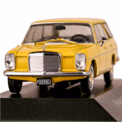Macheta auto Mercedes-Benz 220D Rural 1972 galben 1:43-1