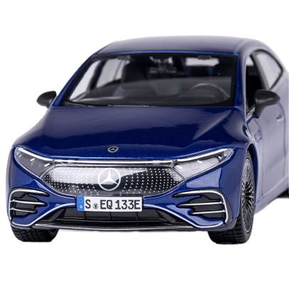 Macheta auto Mercedes Benz EQS (V297) 2022 scara 1:24 albastru metalizat Maisto