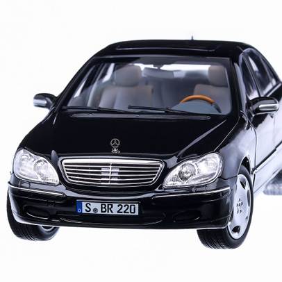 Macheta auto Mercedes-Benz S600 (W220) 2000, scara 1:18, negru, Norev
