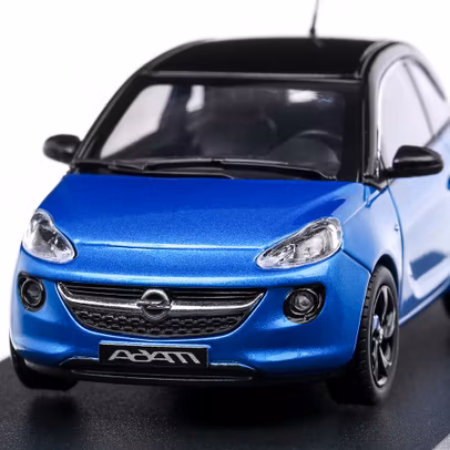 Macheta auto Opel Adam 2018, scara 1:43, albastru cu negru, iScale for Dealer Opel