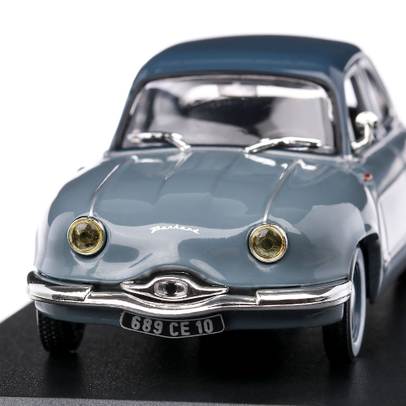 Macheta auto Panhard Dyna Z 1958 scara 1:43 gri cu albastru Magazine Models