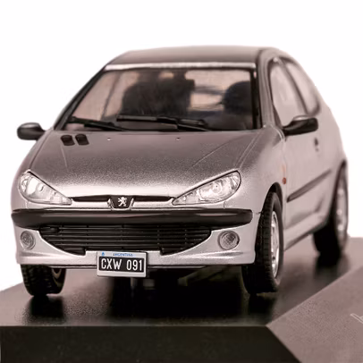Macheta auto Peugeot 206 XS 1999 argintiu 1:43-1