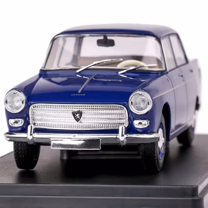 Macheta auto Peugeot 404 1965 albastru inchis 1:24 - vedere frontala