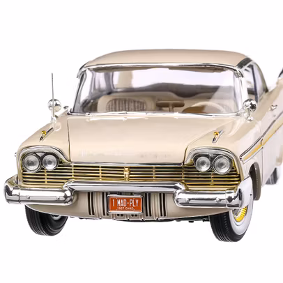 Macheta auto Plymouth Fury 1957, scara 1:18, bej, Auto World-4