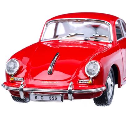Macheta auto Porsche 356 B 1961, scara 1:24, rosu, Bburago