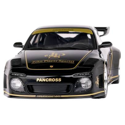 Macheta auto Porsche 911 (997) RWB Old & New 2020 negru 1:18 MCG - vedere din fata close up