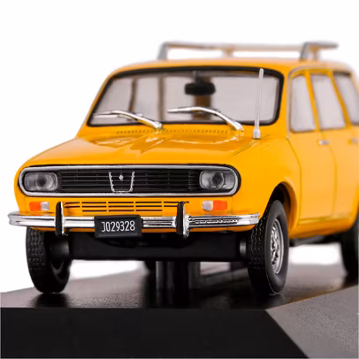 Macheta auto Renault 12 Break 1973 galben - 1:43 Magazine Models - vedere din fata