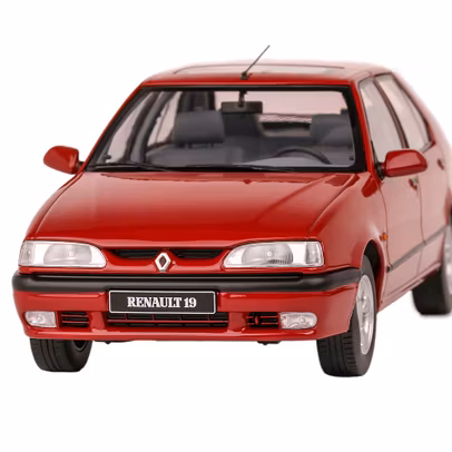 Macheta auto Renault 19 1994 rosu metalizat 1:18