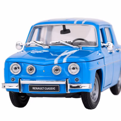 Macheta Renault R8 Gordini 1965 albastru 1:24 Welly - vedere din fata