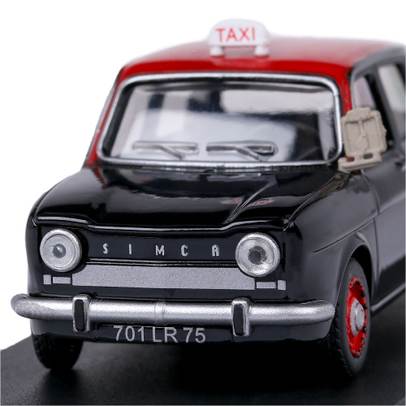 Macheta auto Simca 1000 Paris Taxi 1962 scara 1:43 negru cu rosu Magazine Models