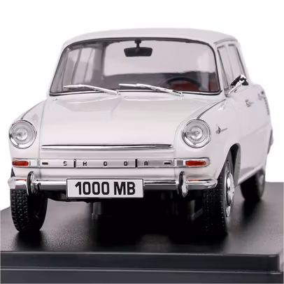 Macheta auto Skoda 1000 MB 1968 alb 1:24 White Box