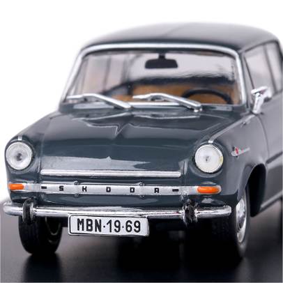 Macheta auto Skoda 1100MBX 1969 gri inchis 1-43 Abrex