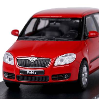 Macheta auto Skoda Fabia II 2006 scara 1-43 rosu