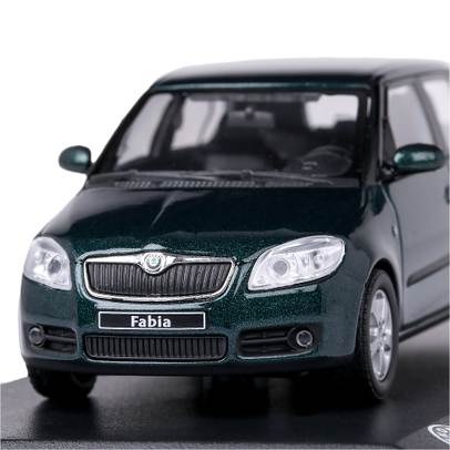 Macheta auto Skoda Fabia II 2006 scara 1-43 verde inchis
