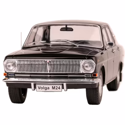 Macheta Wolga M24 1972 negru – scara 1:18 – MCG - vedere din fata