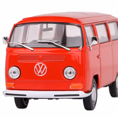 Macheta auto Volkswagen Bus T2 1972 scara 1:24 rosu