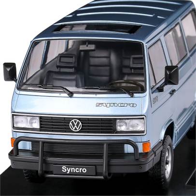 Macheta auto Volkswagen Bus T3 Syncro 1987 scara 1:18 bleu KK Scale