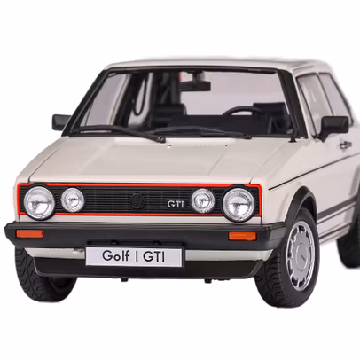 Macheta auto Volkswagen Golf I GTI 1982 alb 1:18
