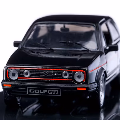 Macheta auto Volkswagen Golf II GTI Customs 1984, scara 1:43, negru, Ixo Models