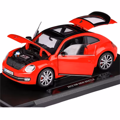 Macheta auto Volkswagen New Beetle 2012 scara 1:18 rosu Welly