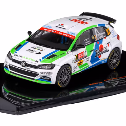 Macheta auto Volkswagen Polo GTI R5 2021 Rallye WM scara 1-43 alb cu verde Ixo