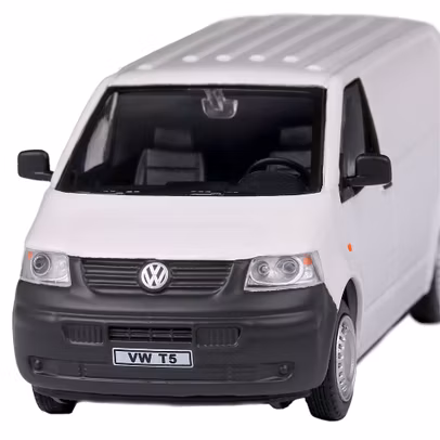 Macheta auto Volkswagen T5 2010 scara 1:43 alb Cararama