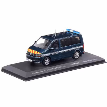 Macheta auto Volkswagen T6 Gendarmerie 2015, scara 1:43, albastru cu alb, Odeon