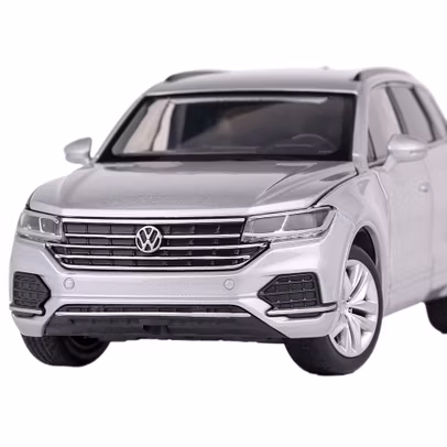 Macheta Volkswagen Touareg CR 2018 antimonial silver 1:32 Tayumo - vedere din fata