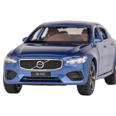 Macheta Volvo S90 albastru, scara 1:32, Tayumo - vedere din fata