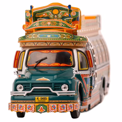 Macheta autobuz Bedford Rocket verde cu galben 1:43