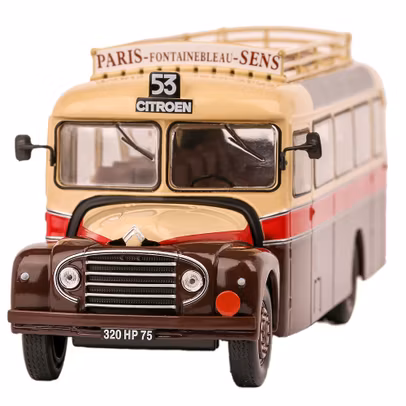 Macheta autobuz Citroen Type 46 DP UAD 1955 crem cu maro 1:43