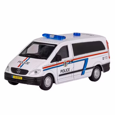 Macheta autospeciala Politie Mercedes-Benz Vito  2011 alb 1:50 Bburago