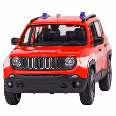 Macheta Autospeciala Pompieri Jeep Renegade 2017 1:24 - vedere frontala