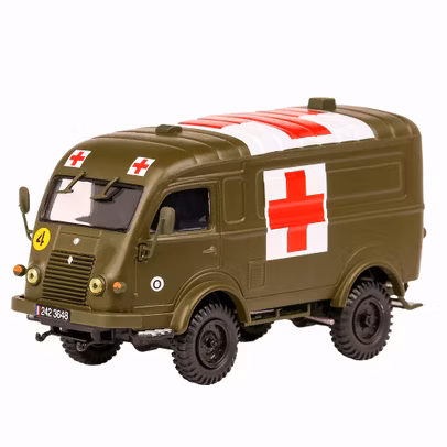Macheta autospeciala Renault Ambulance 1950 verde 1:43
